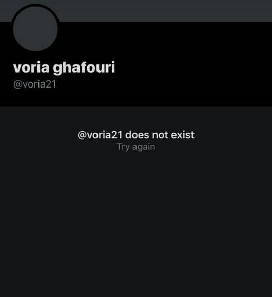 اکانت توئیتر وریا غفوری 