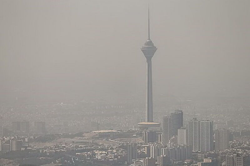 کیفیت هوای تهران ناسالم برای گروه‌های حساس در مناطق پرتردد