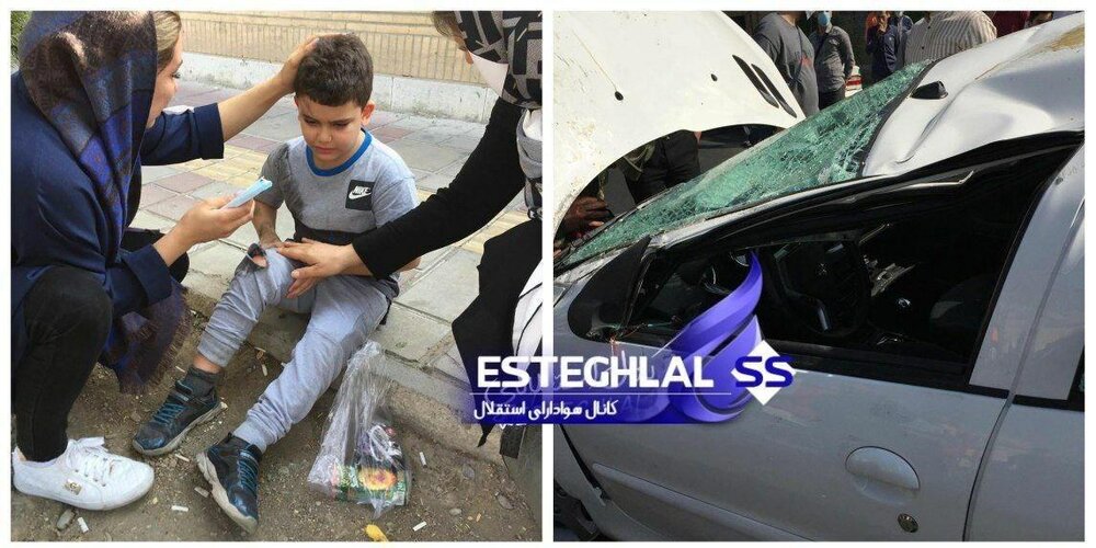 تصادف همسر وریا غفوری در تهران+عکس تصادف همسر وریا غفوری در تهران+عکس