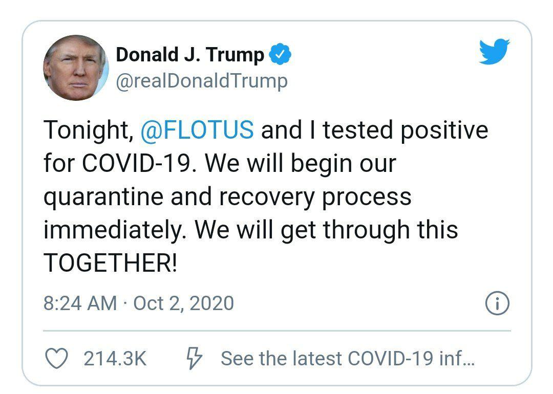 ترامپ به کرونا مبتلا شد
