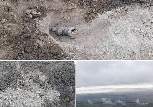 اثابت دوباره خمپاره جنگ قره باغ با خاک ایران