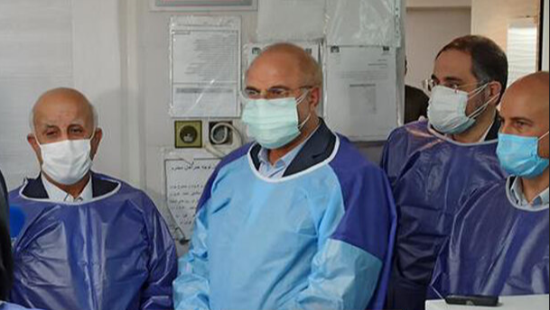 حضور قالیباف در بیمارستان امام خمینی