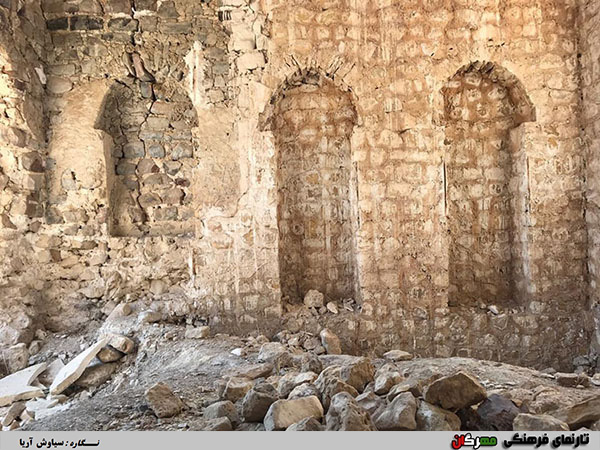 مرمت‌های غیراصولی درچهارتاقی ساسانی رستاق داراب