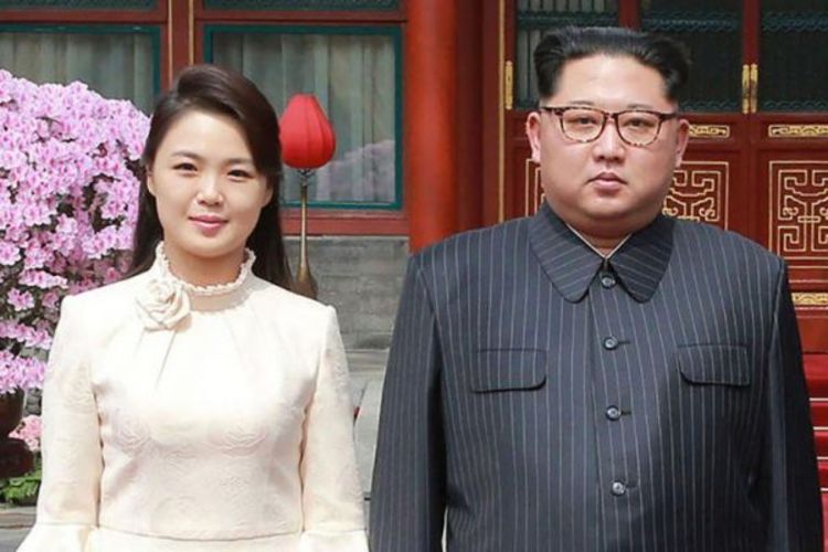 رهبر کره شمالی و همسرش