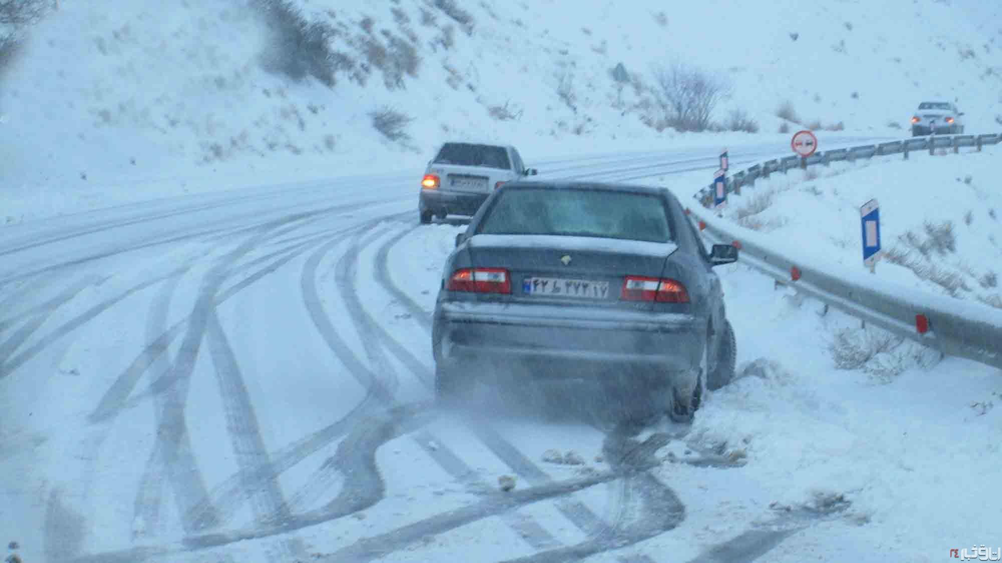 برف و باران در جاده‌های ۹ استان/ ترافیک روان در سراسر کشور