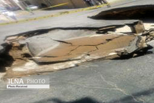 نشست آسفالت در اتوبان بابایی