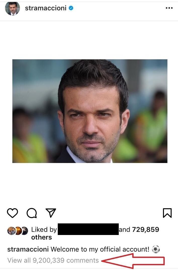 رکورد جهانی استراماچونی در اینستاگرام