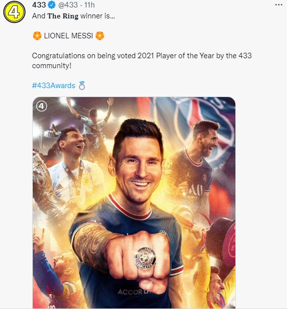 مسی برنده انگشتر بهترین بازیکن سال جهان شد +عکس