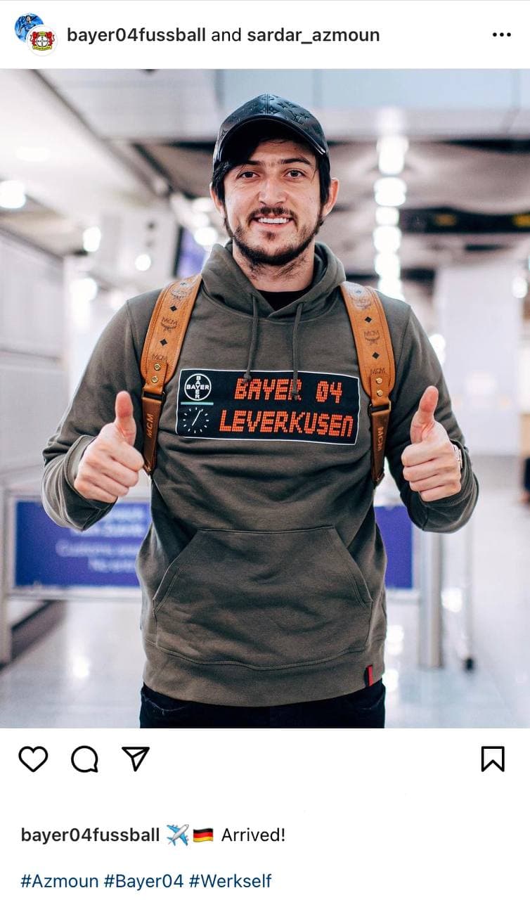 سردار آزمون به آلمان رسید + عکس سردار آزمون به آلمان رسید + عکس