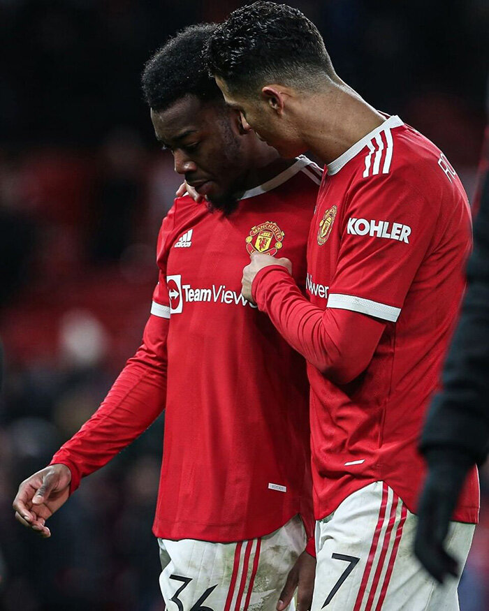 واکنش تحسین‌برانگیز رونالدو به خراب شدن پنالتیِ وینگر جوان یونایتد