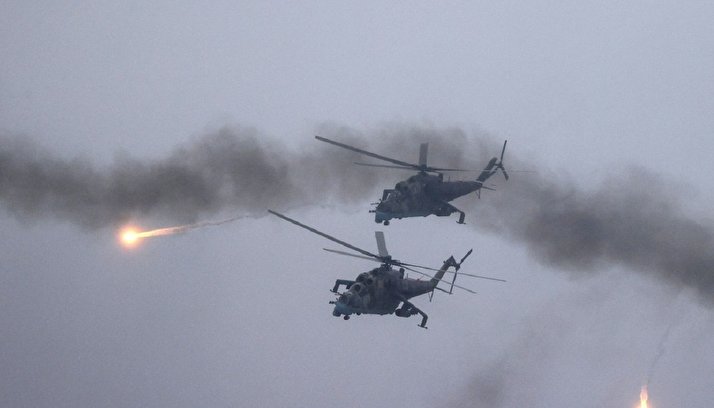 ویدئوی حمله بالگرد روس به مواضع اوکراین از کابین خلبان
