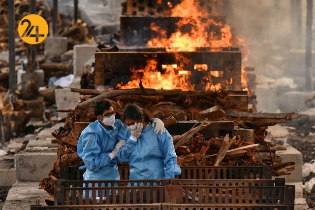 داغداران جانباختگان کرونایی در هند