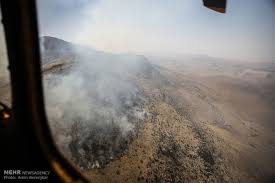 مهار آتش سوزی در پارک ملی بمو