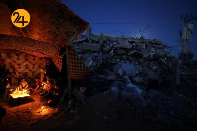 تصاویر دردناک از مردم غزه میان ویرانه‌ها