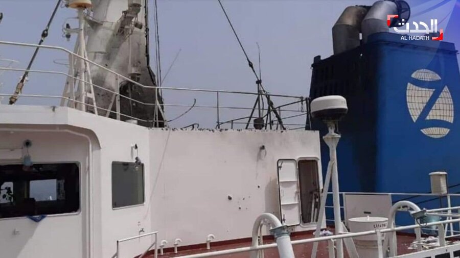 اولین تصاویر از کشتی اسرائیلی بعد از حمله در دریای عمان