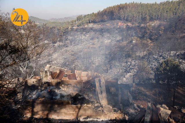 تداوم آتش سوزی در سواحل جنوبی ترکیه