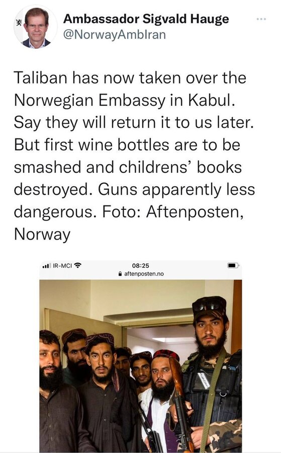 طالبان سفارت نروژ در افغانستان را اشغال کردند