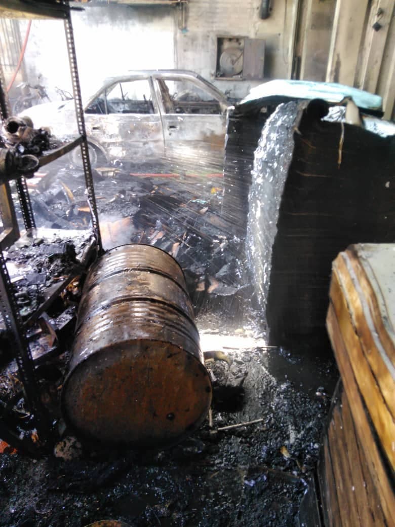 آتش سوزی وحشتناک در خیابان قزوین تهران + فیلم