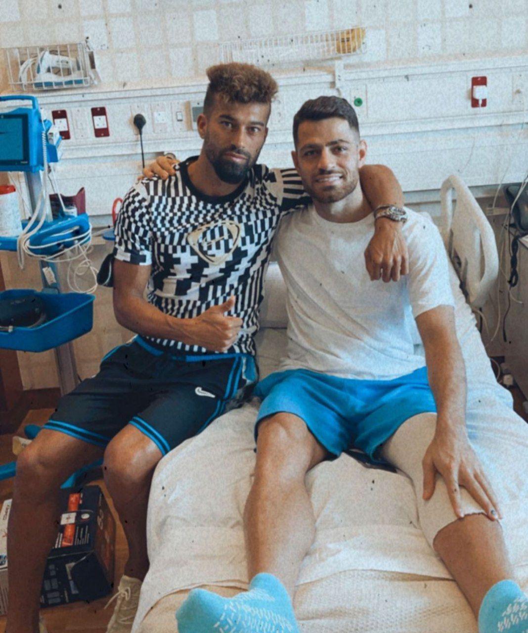 عیادت رامین رضایان از پورعلی گنجی