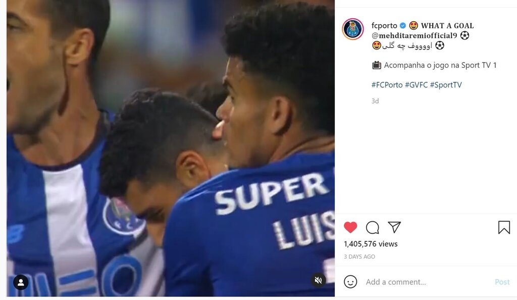 طارمی رکوررد صفحه اینستاگرام پورتو را شکست