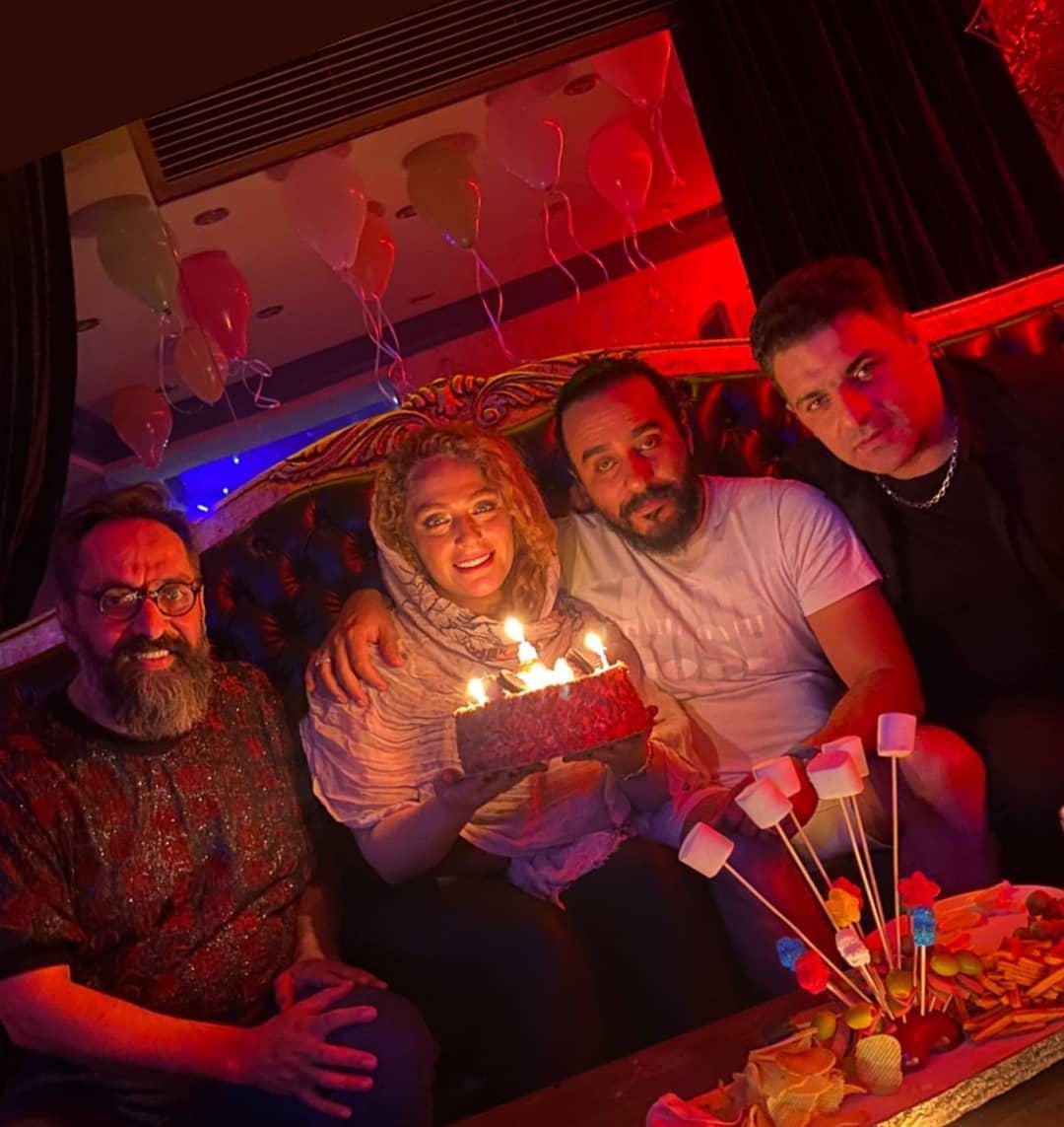 جشن تولد نگین معتضدی در کنار همسرش+عکس جشن تولد نگین معتضدی