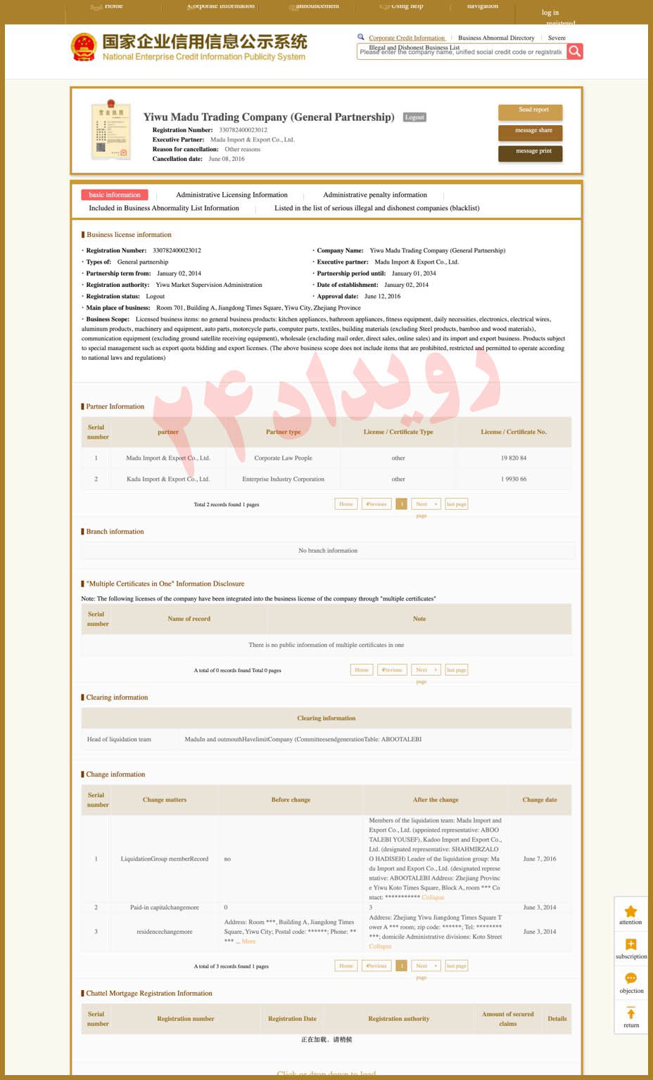 شرکت سپاه که توسط آمریکا تحریم شدند