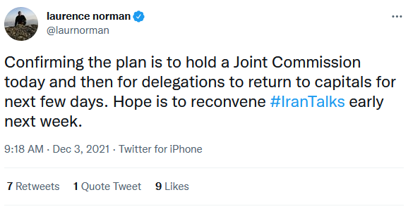 هیأت‌های مذاکره‌کننده به پایتخت‌ها بازمی‌گردند