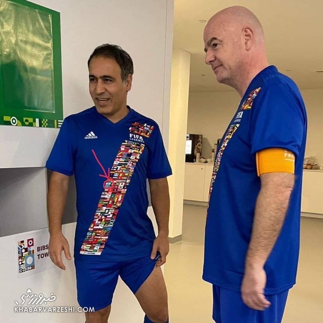 دردسر جدید برای فدراسیون فوتبال/ پرچم اسراییل روی لباس مهدوی کیا! دردسر جدید برای فدراسیون فوتبال/ پرچم اسراییل روی لباس مهدوی کیا!