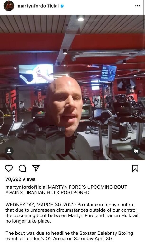 آخرین خبر از مسابقه جنجالی مارتین فورد با هالک ایرانی