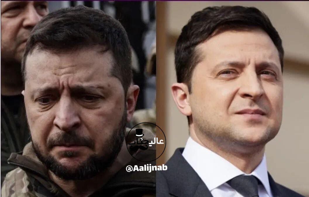 زلنسکی قبل و بعد از حمله پوتین