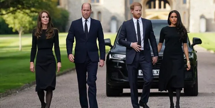 کتک کاری پرنس هری و پرنس ویلیام بر سر یک زن +فیلم