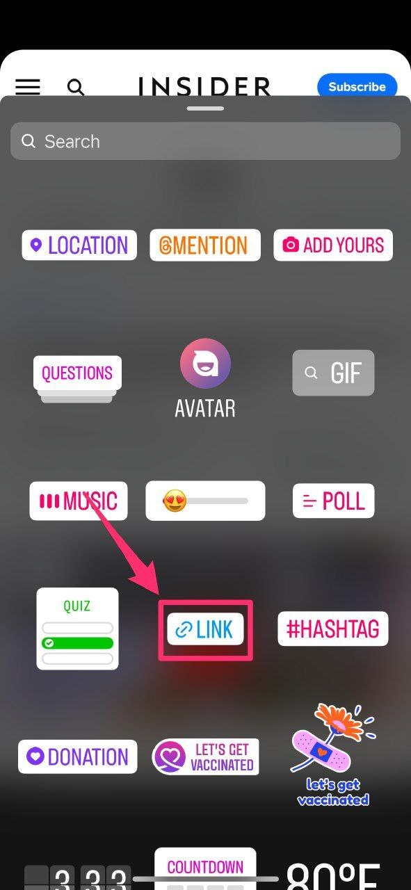 اضافه کردن یک لینک به استوری اینستاگرام