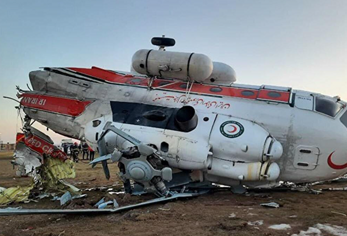 فیلم لحظه سقوط بالگرد حامل وزیر ورزش ‌جوانان + عکس