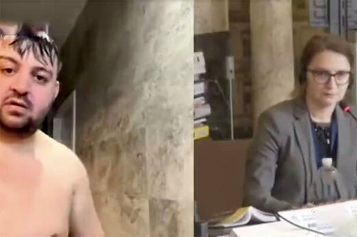 پخش تصاویر زنده سیاستمدار اروپایی در حین جلسه کاری از حمام! +فیلم
