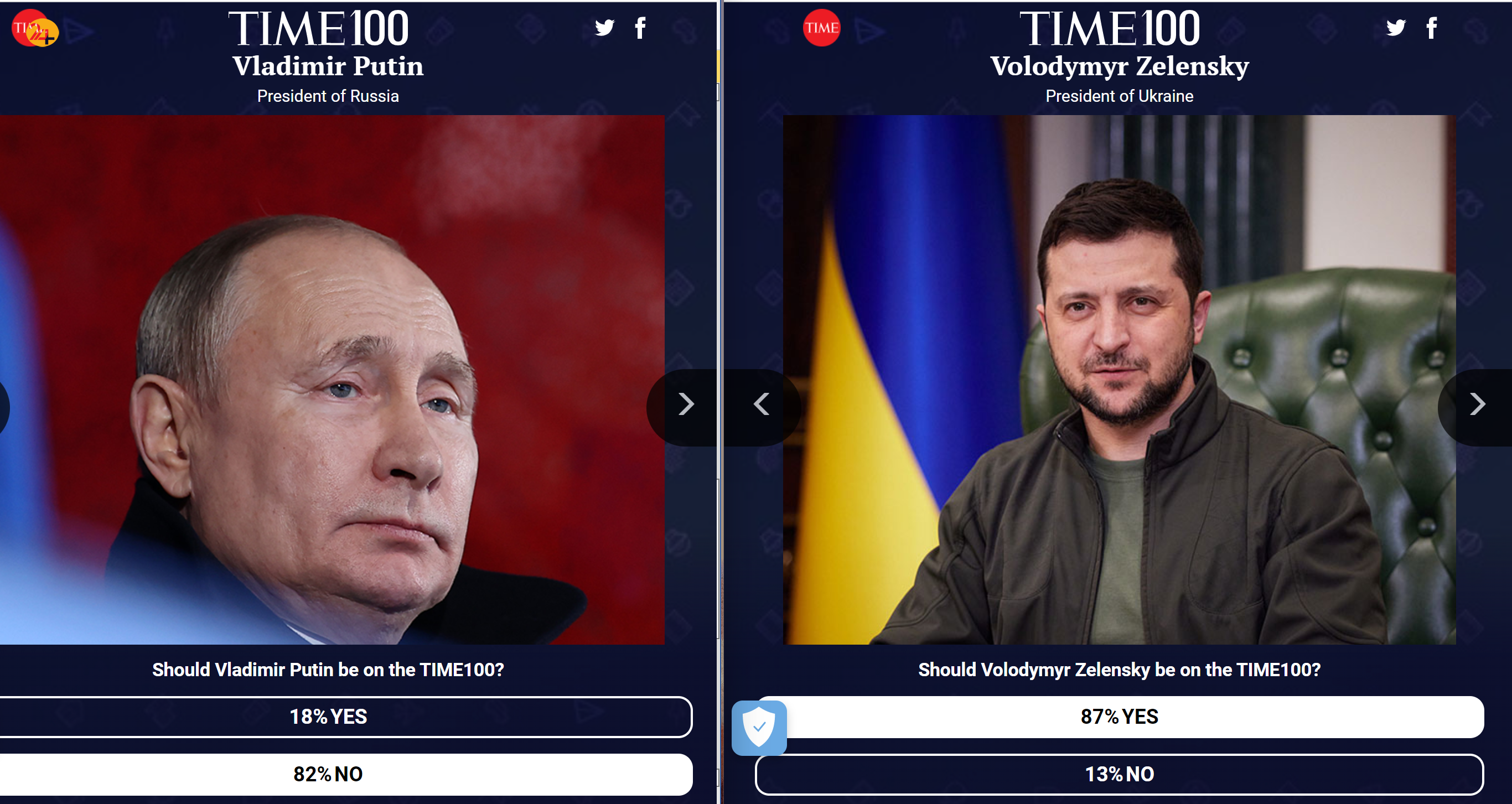 رهبر ایران در فهرست نظرسنجی صد چهره برتر سال مجله تایم