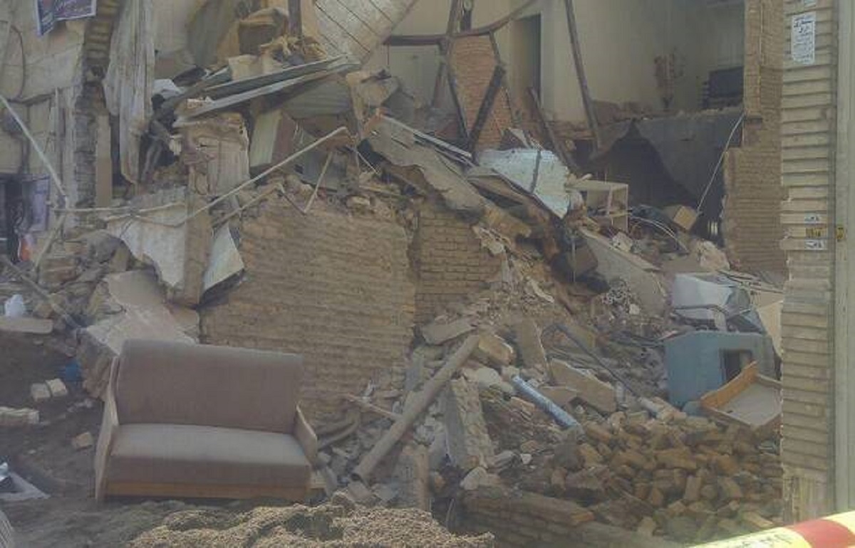 ریزش ساختمان در کرمانشاه