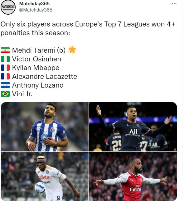 طارمی بالاتر از امباپه و وینیسیوس ایستاد +عکس