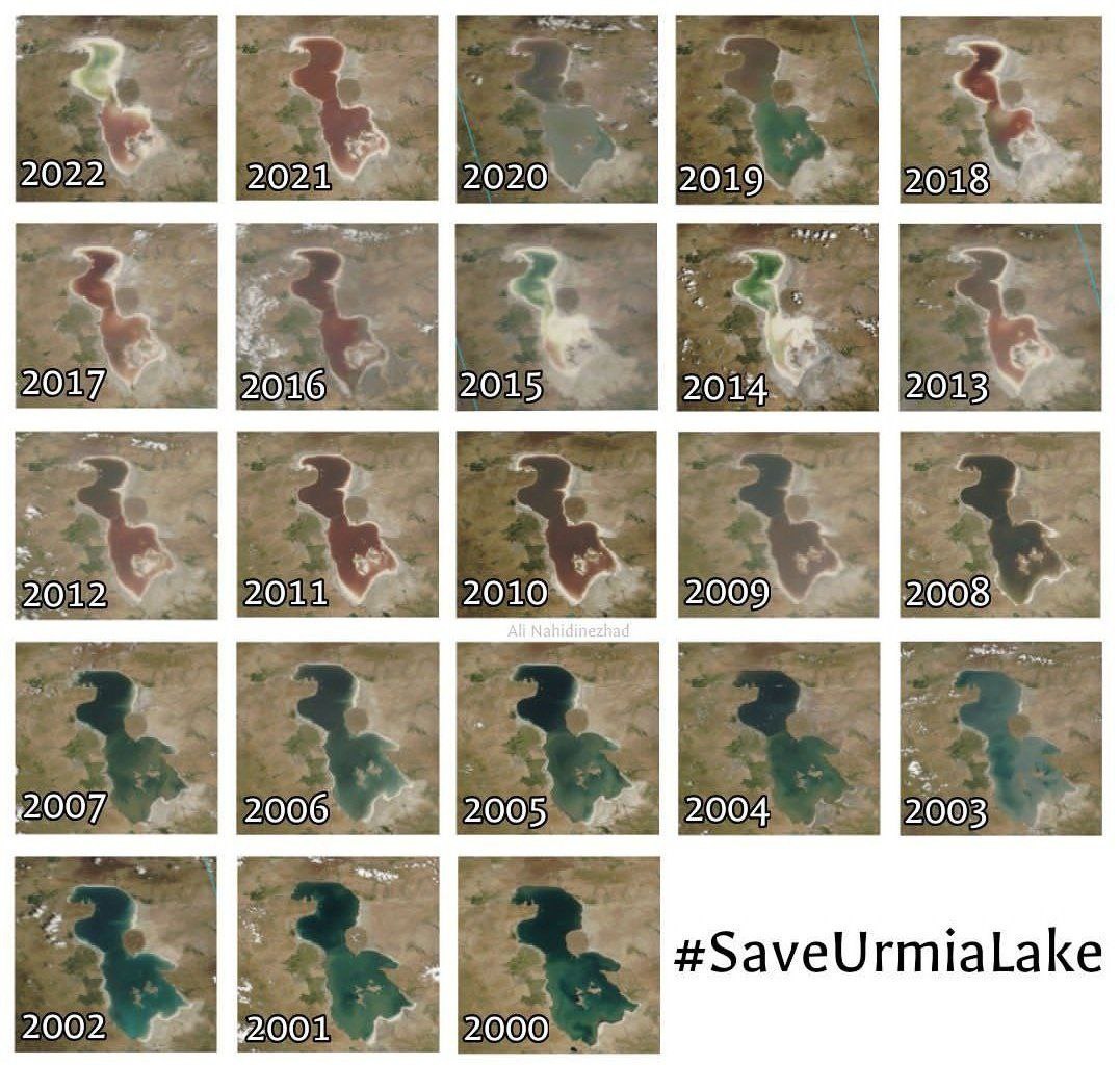 دریاچه ارومیه در حال حذف از نقشه