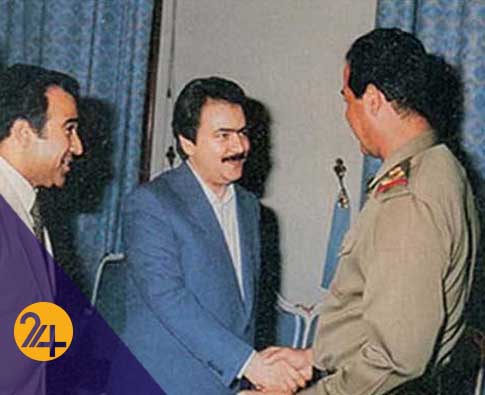 دیدار مسعود رجوی و صدام حسین