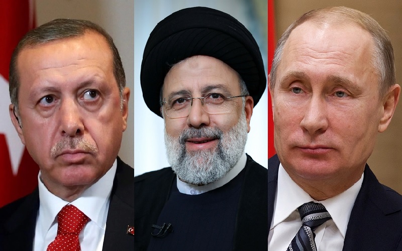 جلسه مشترک ایران و روسیه و ترکیه