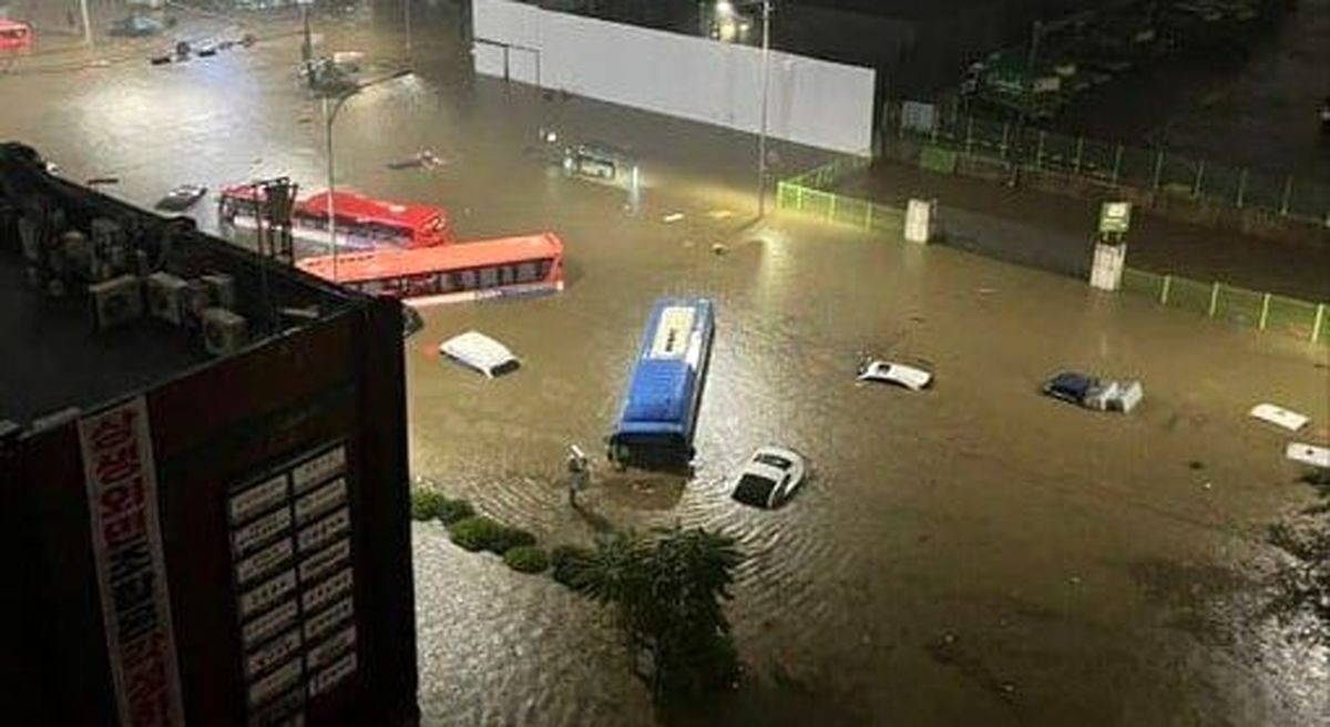 شدیدترین سیل ۸۰ ساله اخیر در سئول +فیلم