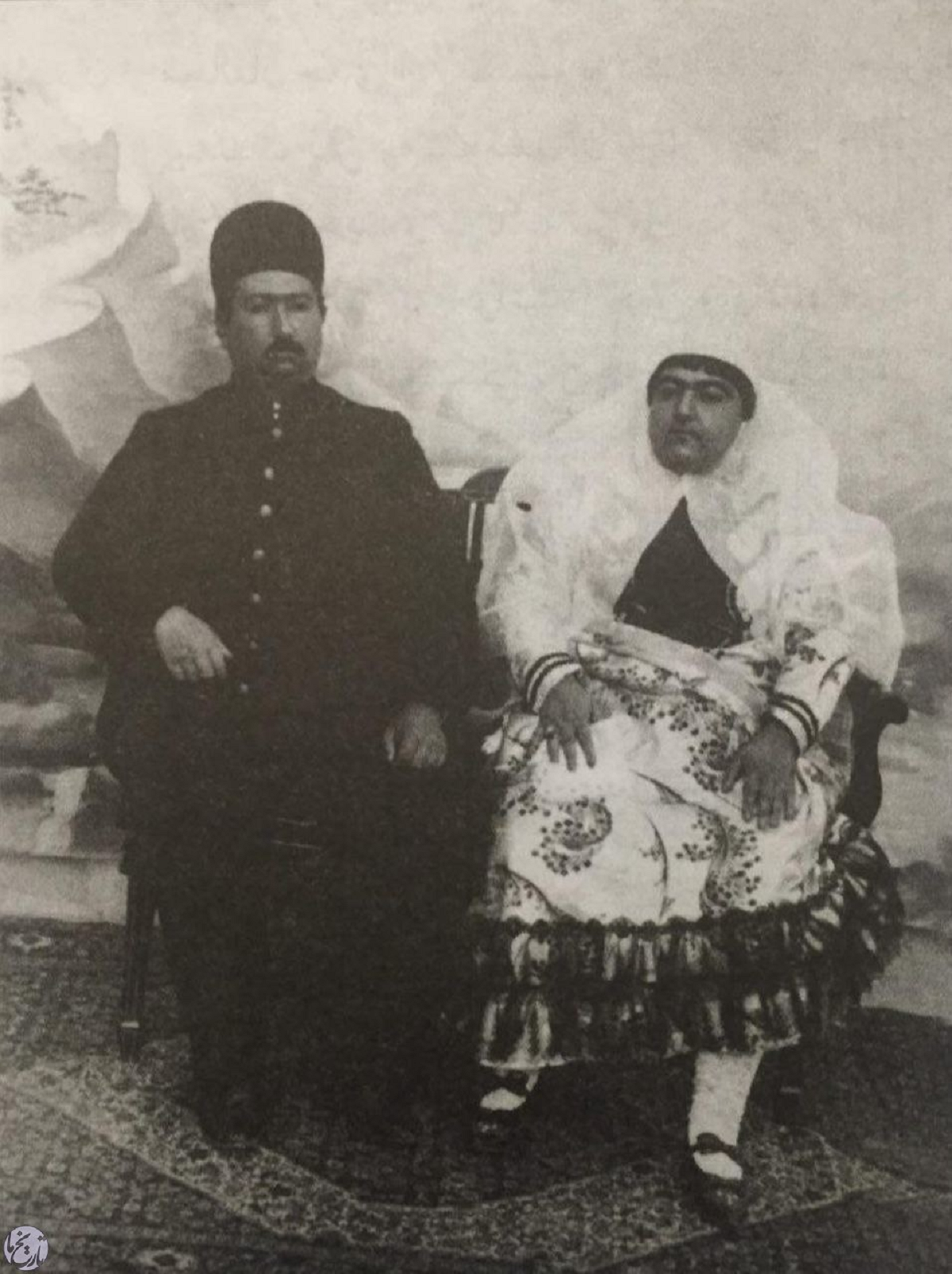 محمدعلی‌شاه قاجار و همسرش