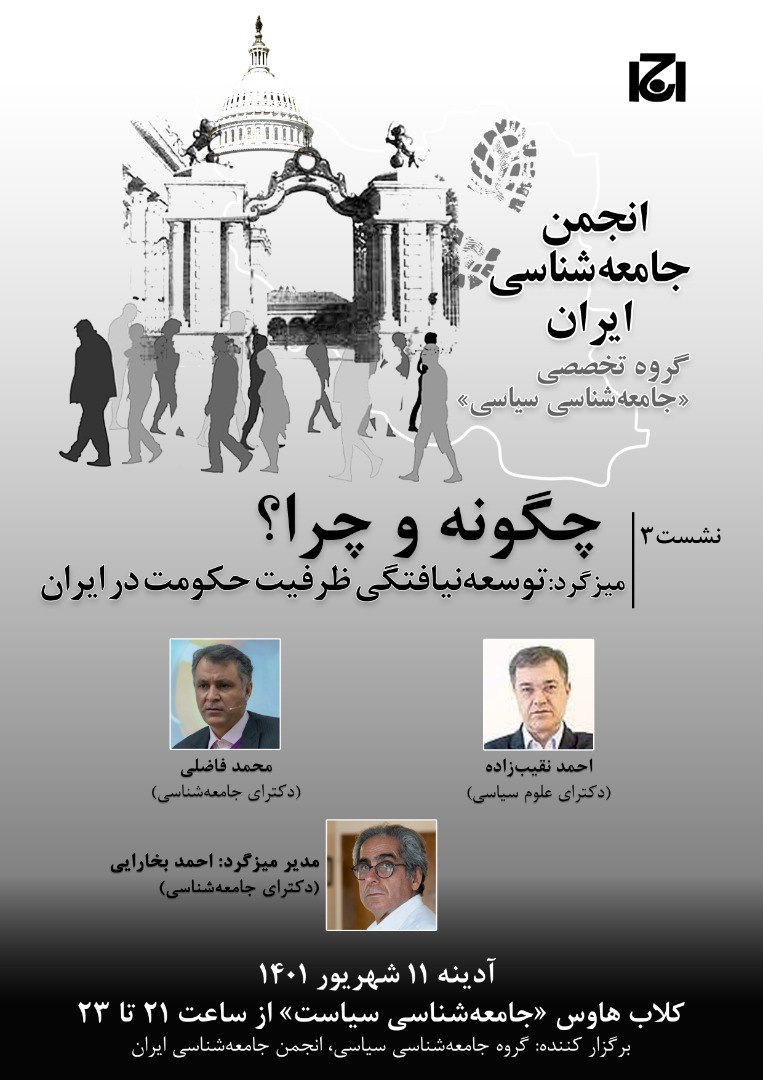 گزارش میز گرد «توسعهنیافتگی ظرفیت حکومت در ایران؛ چگونه و چرا؟» گزارش میز گرد «توسعهنیافتگی ظرفیت حکومت در ایران؛ چگونه و چرا؟»