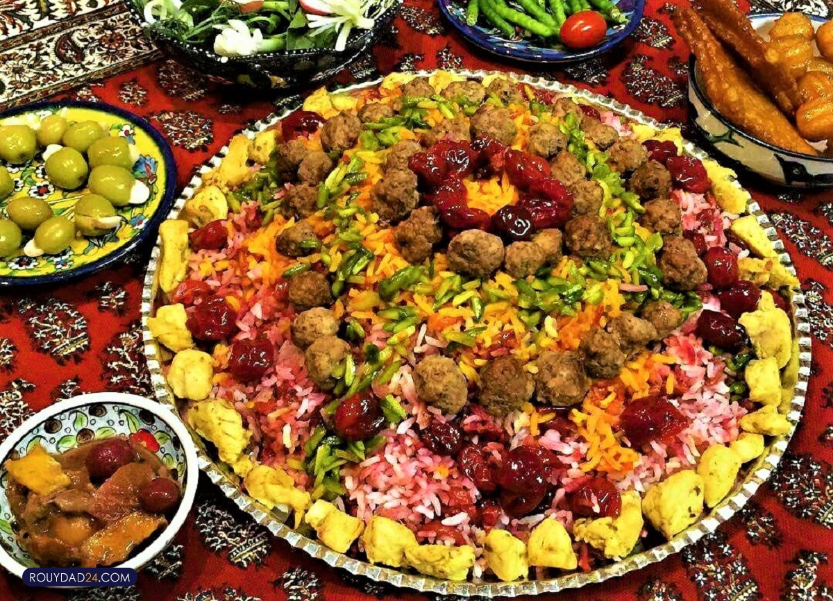 آلبالو پلو مجلسی