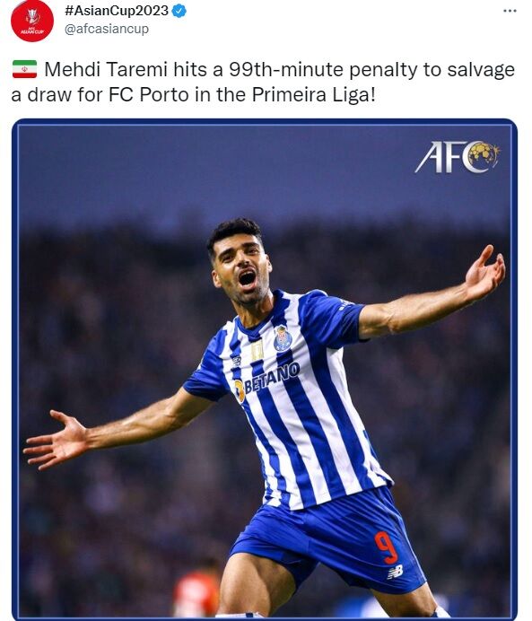 واکنش AFC به نجات پورتو توسط طارمی +عکس