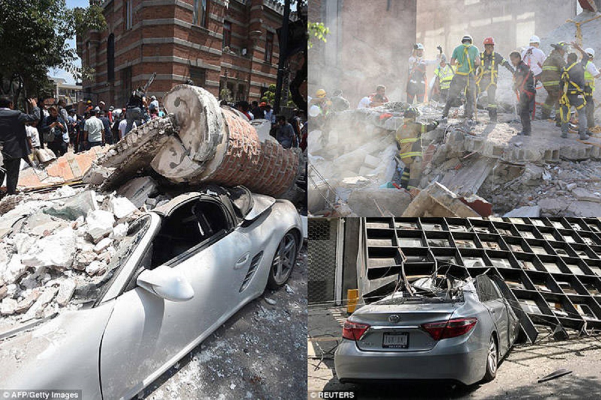 تصاویری از خسارت‌های زلزله ٧ ریشتری در مکزیک