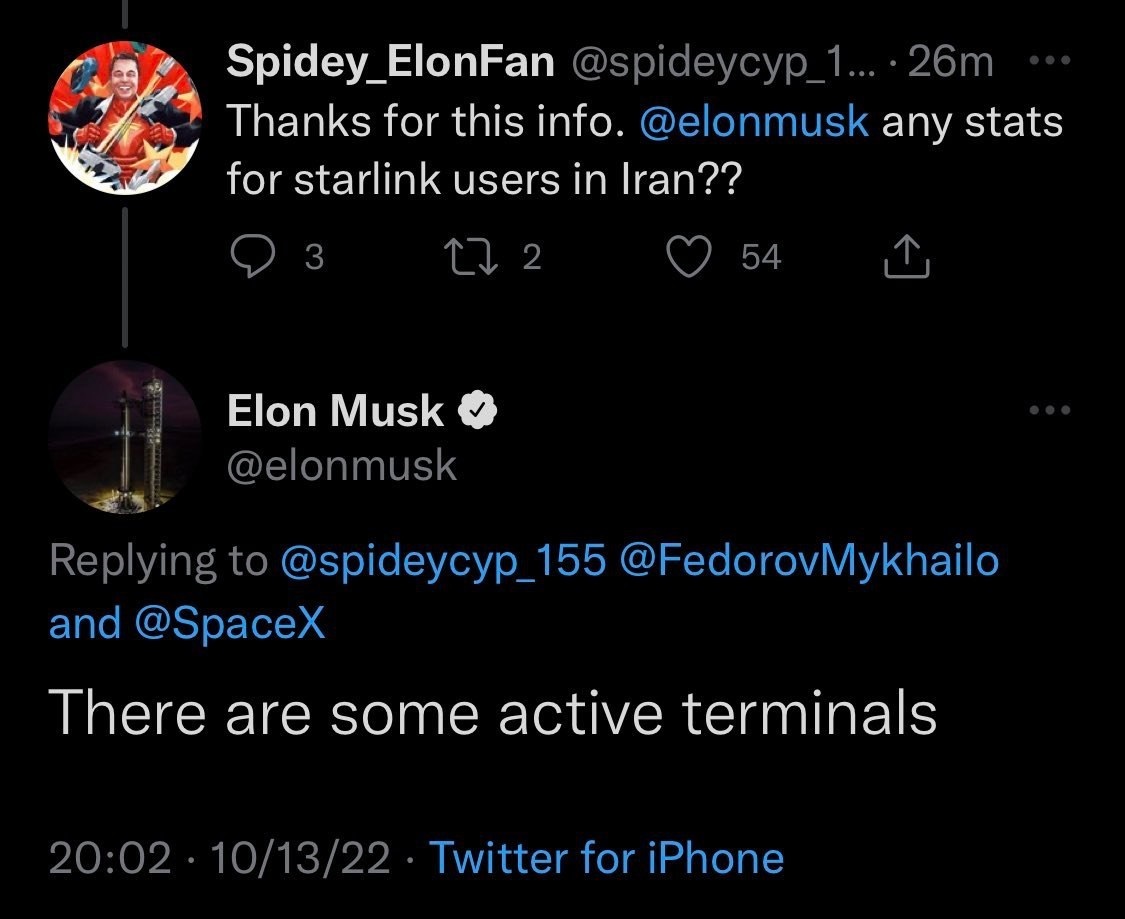 ایلان ماسک فعال شدن اینترنت ماهواره‌ای در ایران را تایید کرد