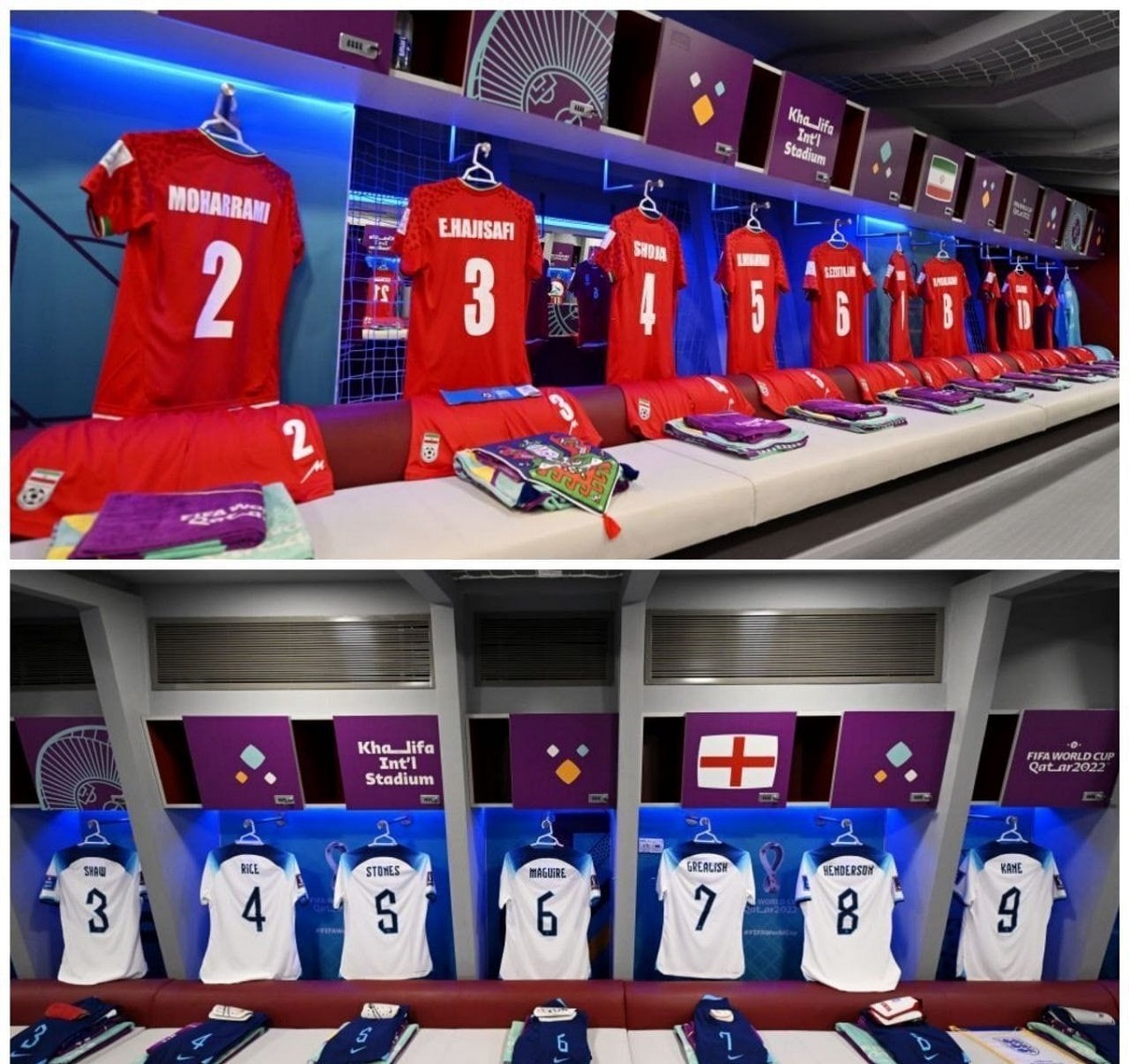 ترکیب تیم ملی ایران و انگلیس