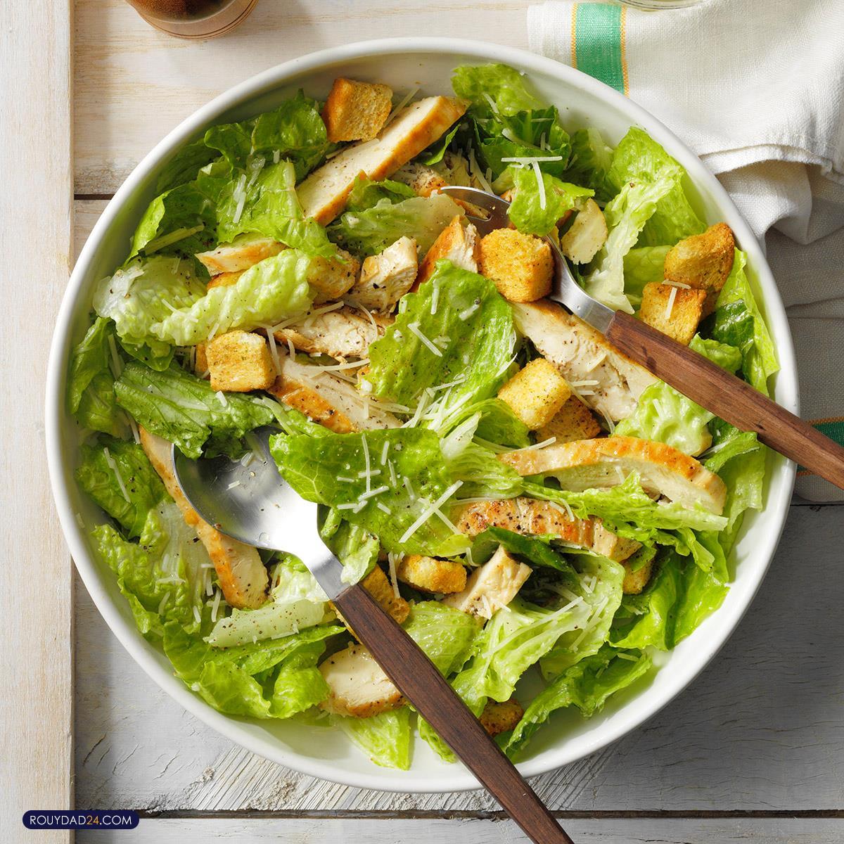 طرز تهیه سالاد سزار به روش رستورانی