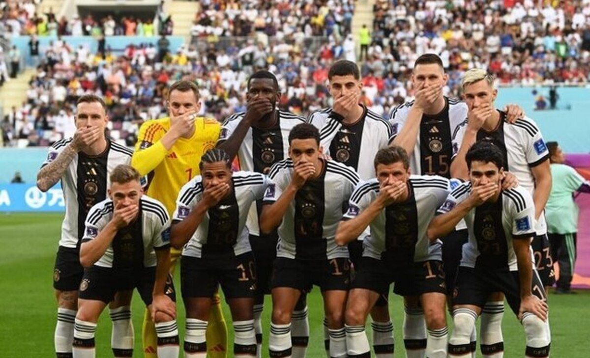 حرکت اعتراضی بازیکنان آلمان در حمایت از همجنسگرایان +عکس